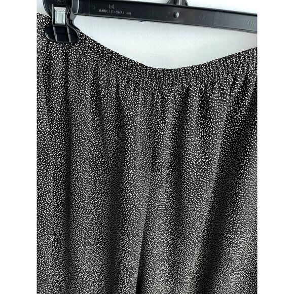 Vintage Josie Pull On Palazzo Pants Size M Black Flowy Boho Minimalist Wide Leg - Picture 3 of 11